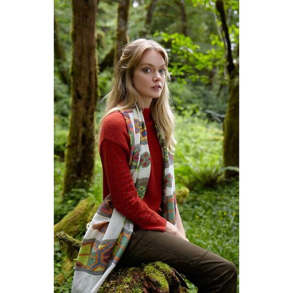 Moth Anthropologie Womens M Ceres Sweater Mockneck Burnt Orange Cottage Bohemian - Picture 3 of 9